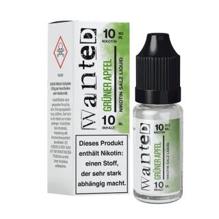 Wanted Overdosed Nikotinsalz Liquid 10ml - grüner Apfel 10mg/ml