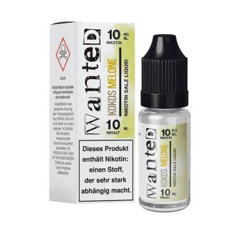 Wanted Overdosed Nikotinsalz Liquid 10ml - Kokos Melone 10mg/ml