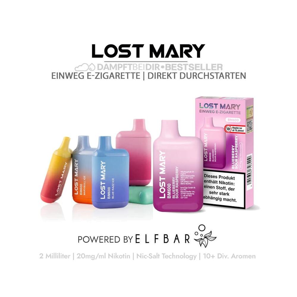 Lost Mary BM600 Einweg E-Zigarette | Dampftbeidir