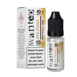 Wanted Overdosed Nikotinsalz Liquid 10ml - Apfel Pfirsich 20mg/ml