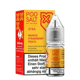 Pod Salt Xtra Nikotinsalz - Mango Strawberry Peach 10mg/ml