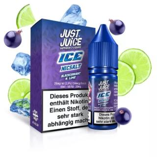 Just Juice Nikotinsalz - Blackcurrant & Lime Ice 10ml 11mg/ml