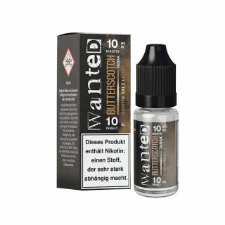 Wanted Overdosed Nikotinsalz Liquid 10ml - Butterscotch Tabak 10mg/ml