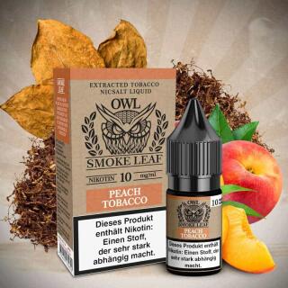 OWL Nikotinsalz Liquid 10ml - Smoke Leaf Peach Tobacco 10mg/ml