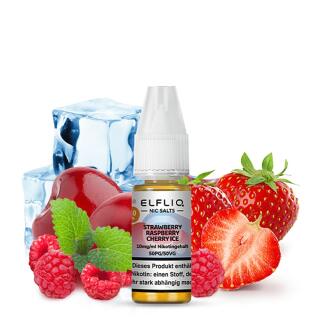 Elfliq by Elfbar Nikotinsalz 10ml Liquid - Strawberry Raspberry Cherry Ice 10mg/ml