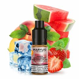 Maryliq Nikotinsalz by Lost Mary 10ml Liquid - Peach Strawberry Watermelon Ice
